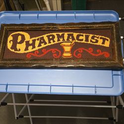 Framed Pharmacist Needlepoint Wall Art