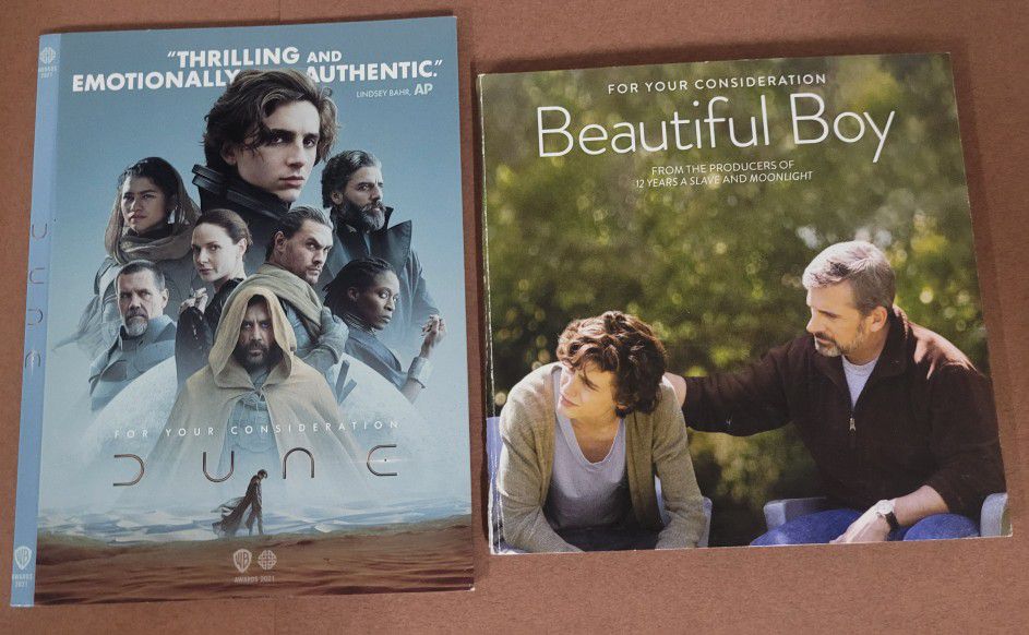 Timothee Chalamet LOT: Dune 2021 FYC Blu-ray  Zendaya + Beautiful Boy DVD