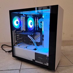 Black And White NZXT Intel Core i7 GTX 1060 Light Gaming Computer 
