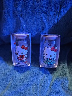 Hello Kitty 16oz Glass Tumblers 