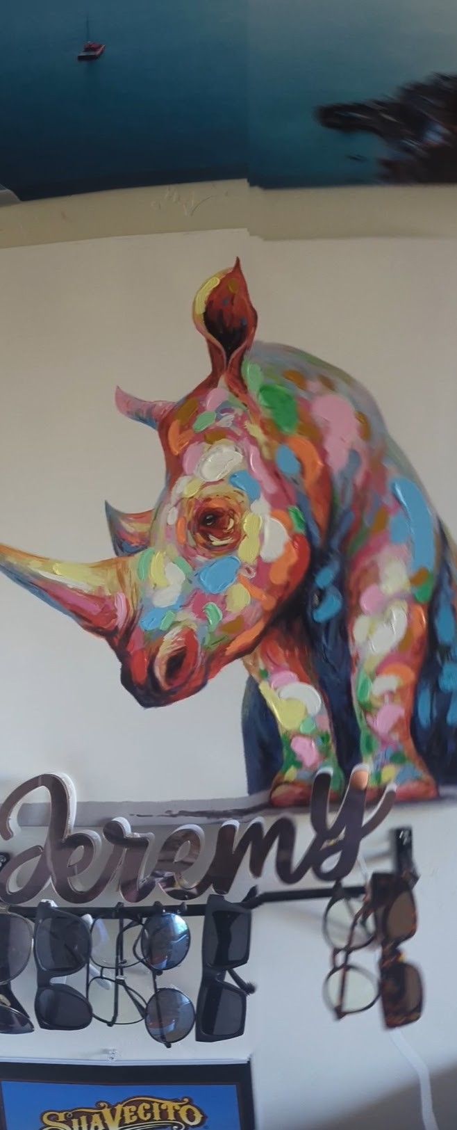 Rinocerous Finger Painted