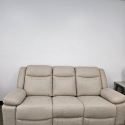Fabric Sofa With Two Power Recliners 