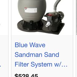 Blue Wave Sandman NE6150 18” Sand Filter System W/ 1hp Pump NEW!