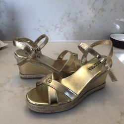 Michael Kors - gold wedges for Girls size 5