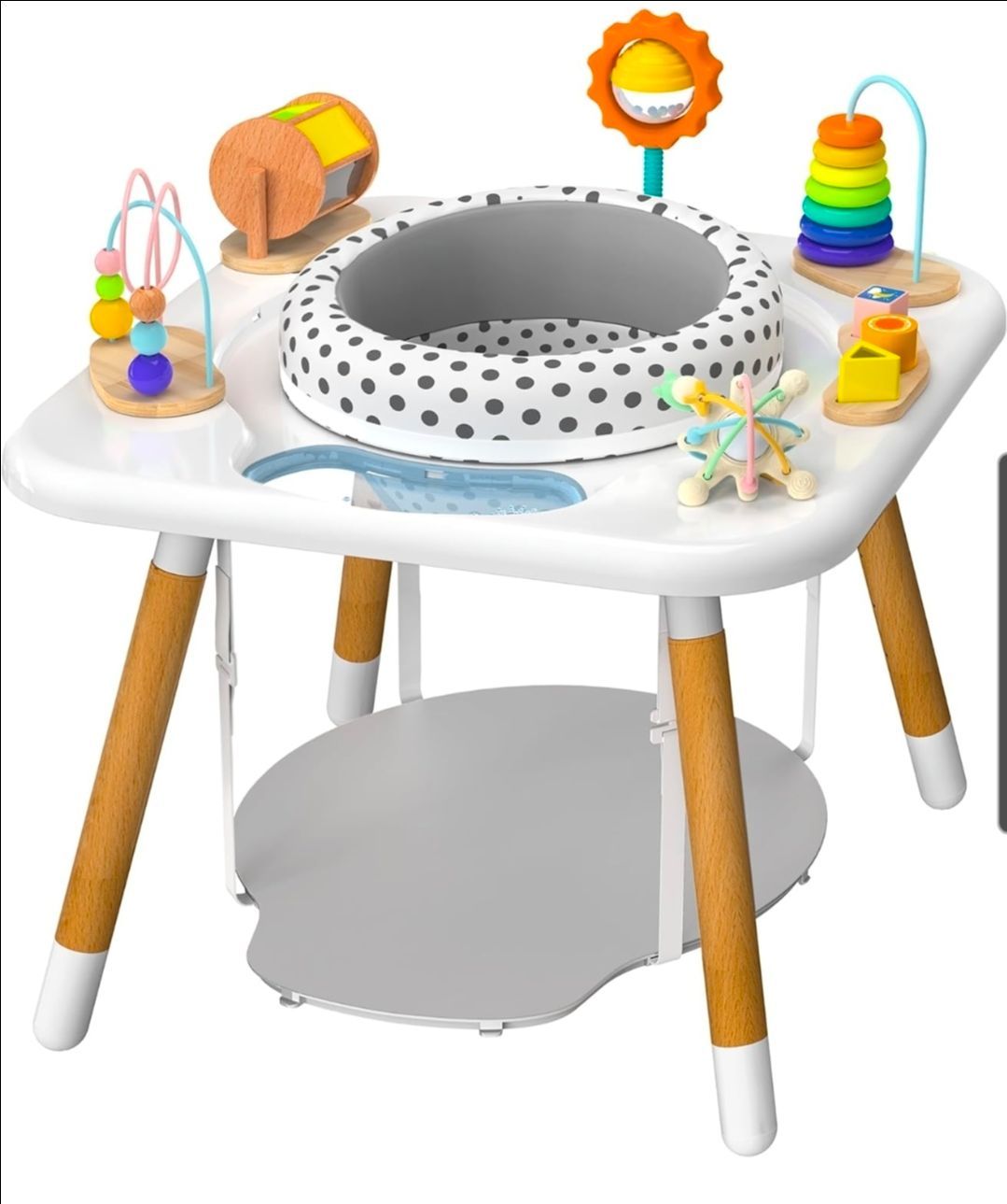 Kizfarm Wooden Baby Activity Center 3-Stage Montessori Play Center NEW