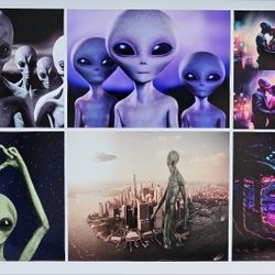 Alien Vinyl Decal Mural, Poster, Print Or Static Print