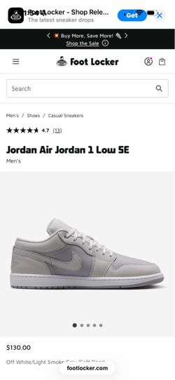 Jordan low 1 size 12 white