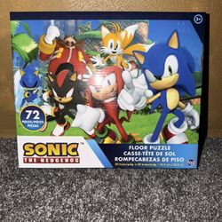 Sonic The Hedgehog TCG Toys Floor Puzzle 72 Pieces Brand New In Box Packaging 