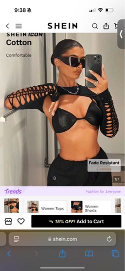 Shein Super Cropped Long Sleeve Top