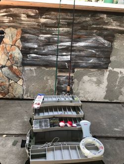 Fishing Set! 2 Fishing Reels And One Fishing Accessory Foldable/expandable Case With Accessories Included