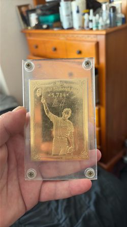 Nolan Ryan 23k gold strikeout King collectible card