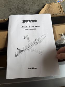 YOUNG Electric EZ-Fold 1-Bike Hitch Rack with Ramp – Heavy-Duty, New / Open Box