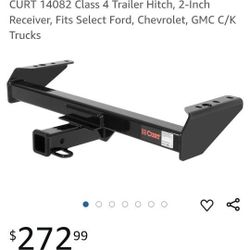 CURT 14082 Class 4 Trailer Hitch, 2-Inch Receiver, Fits Select Ford, Chevrolet, GMC C/K Trucks