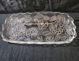 Vintage Crystal Clear studios platter