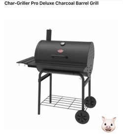 Char-Griller Pro Deluxe Charcoal Barrel Grill Smoker