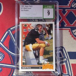 Brett Favre Graded Rookie Football Card