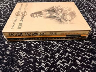 2 Book Set - Drawing The Head And Hands + Figure Drawing For All It’s Worth By Andrew Loomis