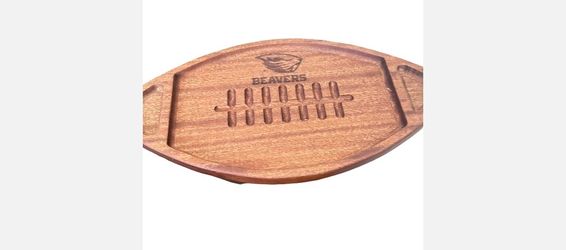 Oregon State Beavers Football-Shaped Wooden Cutting Board