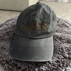 Taylor Swift Folklore Album Adjustable “Dad” Hat, Washed Out Black/Gray Color