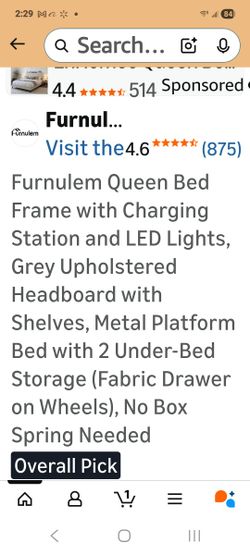 Furnulem Queen Bed Frame