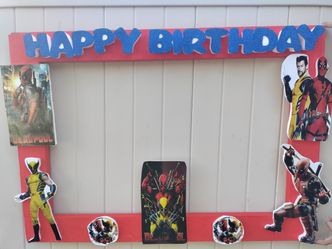 Deadpool And Wolverine Photo booth Frame