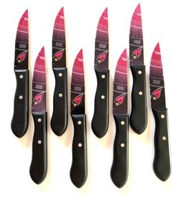 ARIZONA CARDINALS SET OF 8 DINNER KNIFES