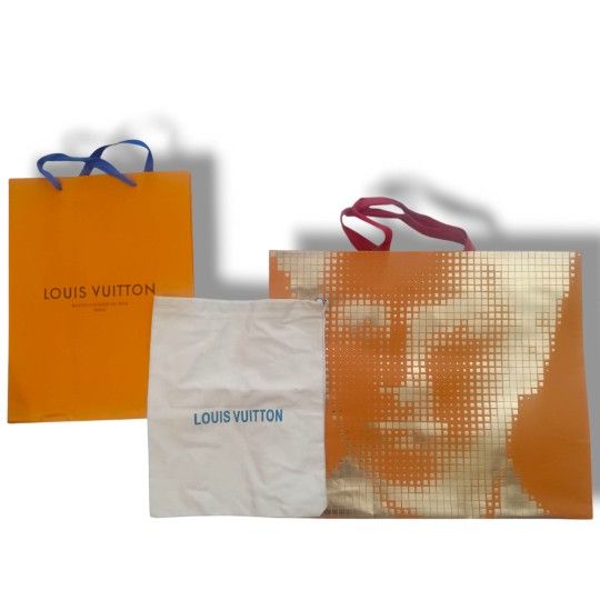 Authentic Louis Vuitton Gift Bags (2) And Dust Bag
