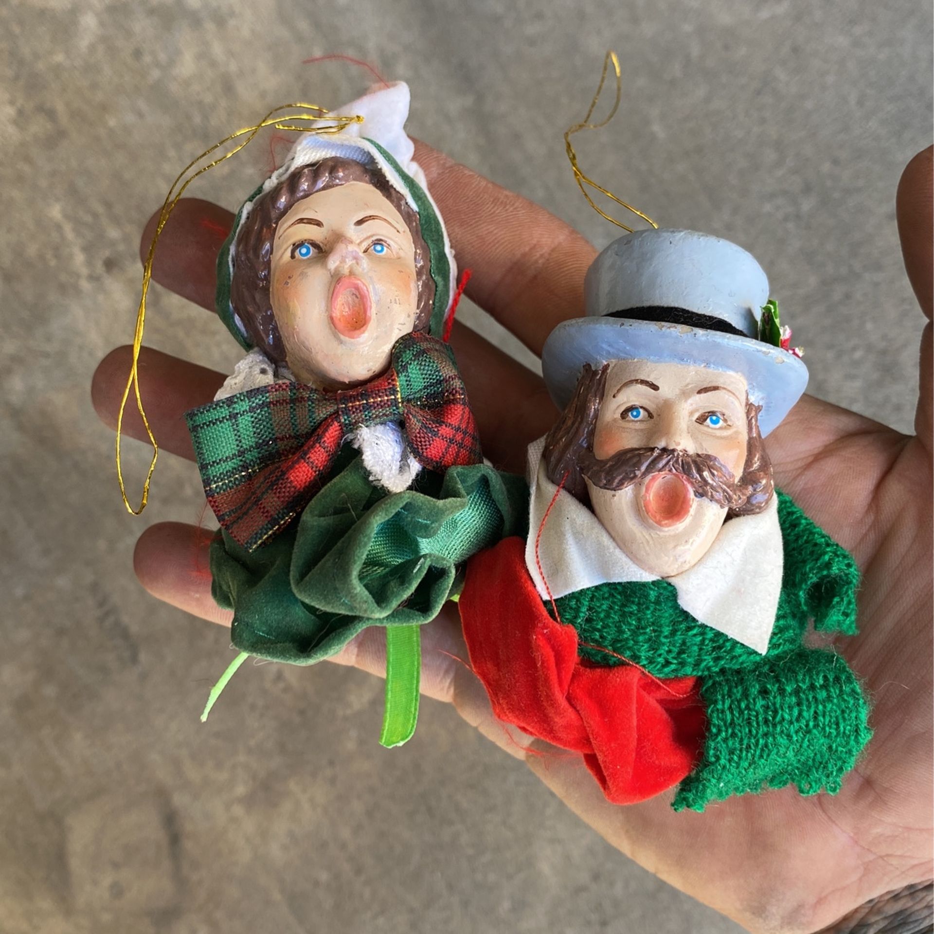 Hand Painted Vintage Xmas Ornaments
