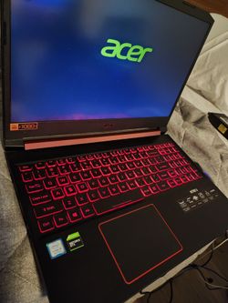Acer nitro 5 laptop with intel i5 and nvidia rtx 1650 with 16gig of ram and only a sata 2.5 hdd 1tb drive, 2 slots for m.2 drives original charger is 