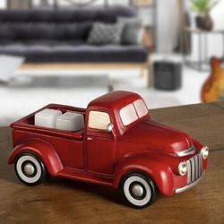 New Red Farmhouse Truck Wax Warmer with Lemon Wax Bar