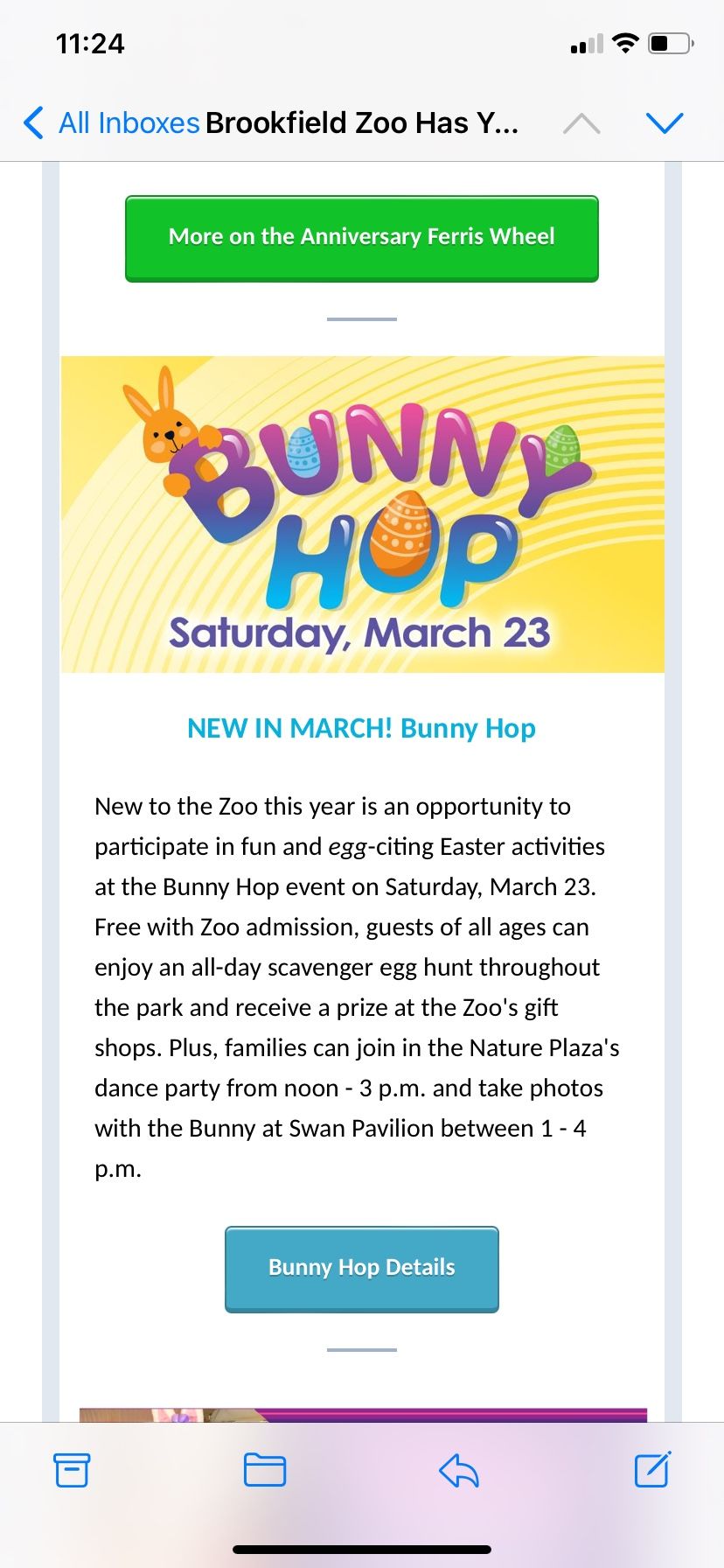 Brookfield Zoo Bunny hop Tickets