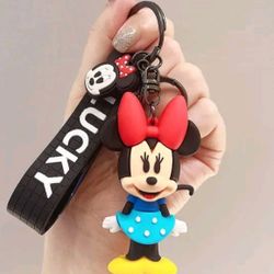 Cute New Minnie Mouse Keychain Or Backpack Charm 