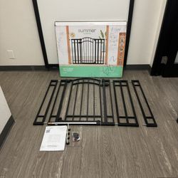 $35 #1904 (36” Tall X 29-48” Wide) Summer Decorative Safety Gate For Baby Or Dog / Easy To Install