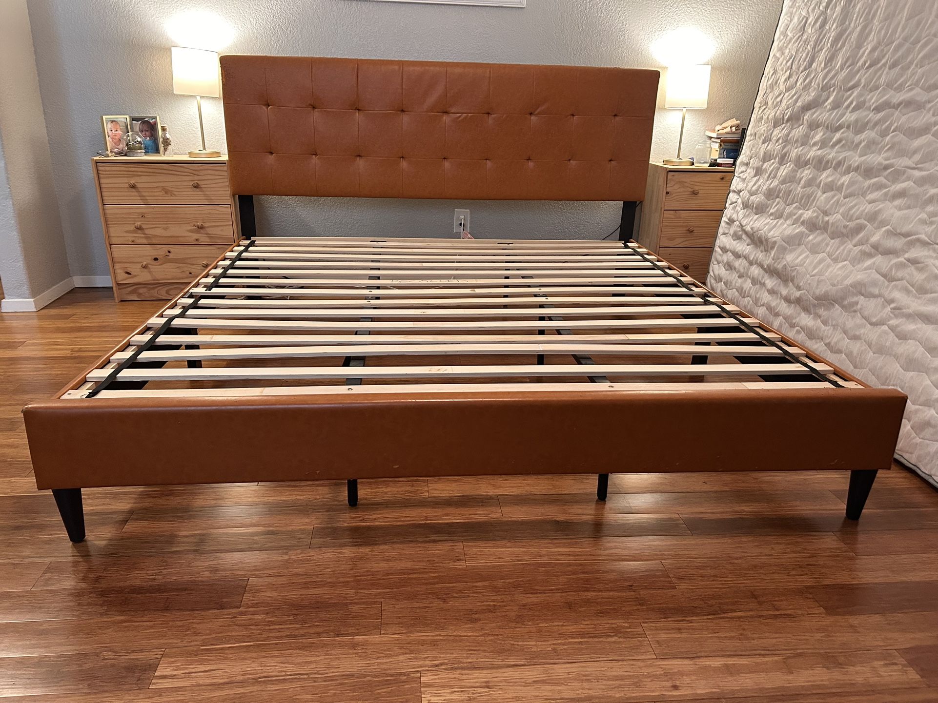Faux leather King Sized Bed Frame 