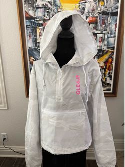 White Cropped Camo Jacket