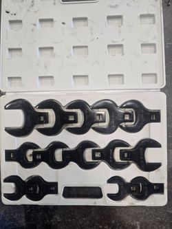 Klutch Jumbo Metric Crowfoot Wrench Set
