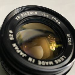 Ricoh Rikenon XR 50mm F1.4 PK Mount