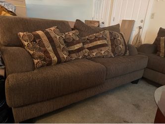 Beautiful plush brown couches