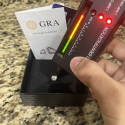 VVS1 Moissanite Ring 1 CT Round Cut 925 Sterling Silver(Adjustable Sizes)