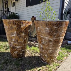 Tall cone shape pots