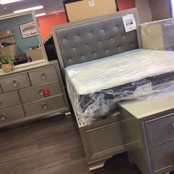 Brand New Sterling Grey Silver 4pc Set 