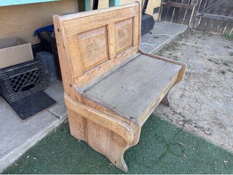 Small Oak vintage bench