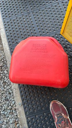 Red Plastic Gasoline Jerry Can