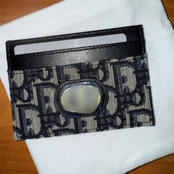 Designer Style CreditCardholder Wallet Luxuey Fashion One Size Unisex Black Gray Monogram Allover Print Design