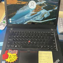 Lenovo Thinkpad T470 Intel Core i5-6th Gen 8gb Ram 256gb SSD Touch ID Backlight Keyboard Win 11 Pro 