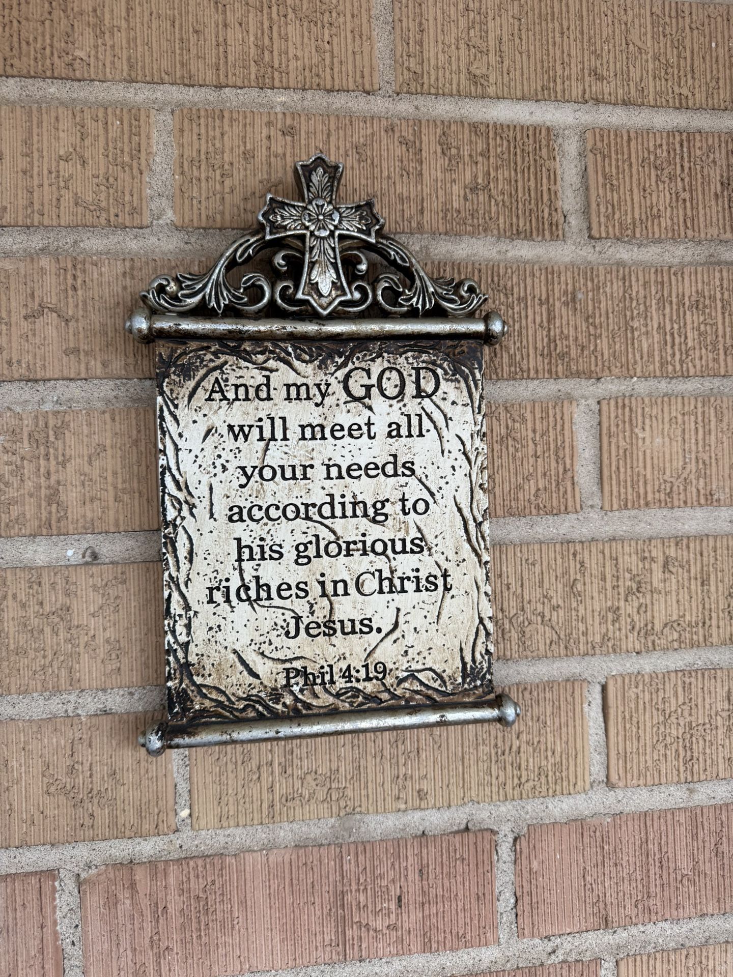 Philippians 4:19 Wall Plaque