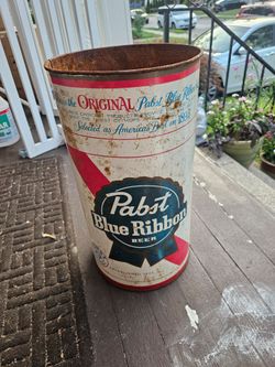 19 inch pabst blue ribbon trash can