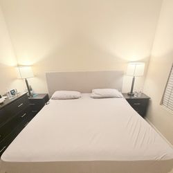 Queen Bed Set With Headboard And Mattress 