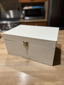 Faux Snake Reptile Skin Trinket Box Large
