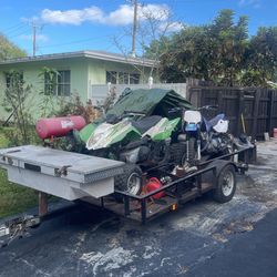 Trailer With Ramp  And Fuel Tank 